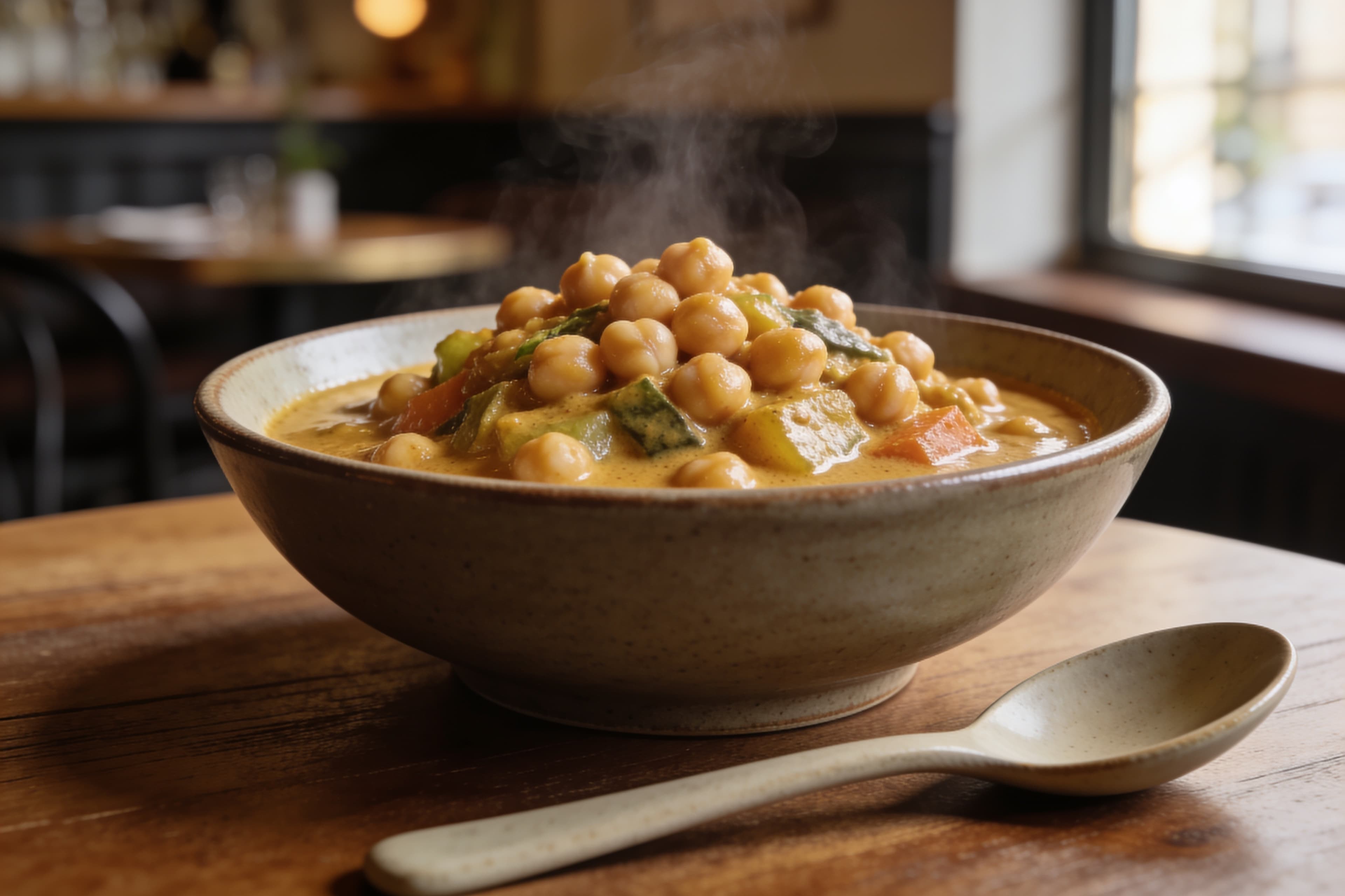 Curry Express de Pois Chiches et Noix de Coco