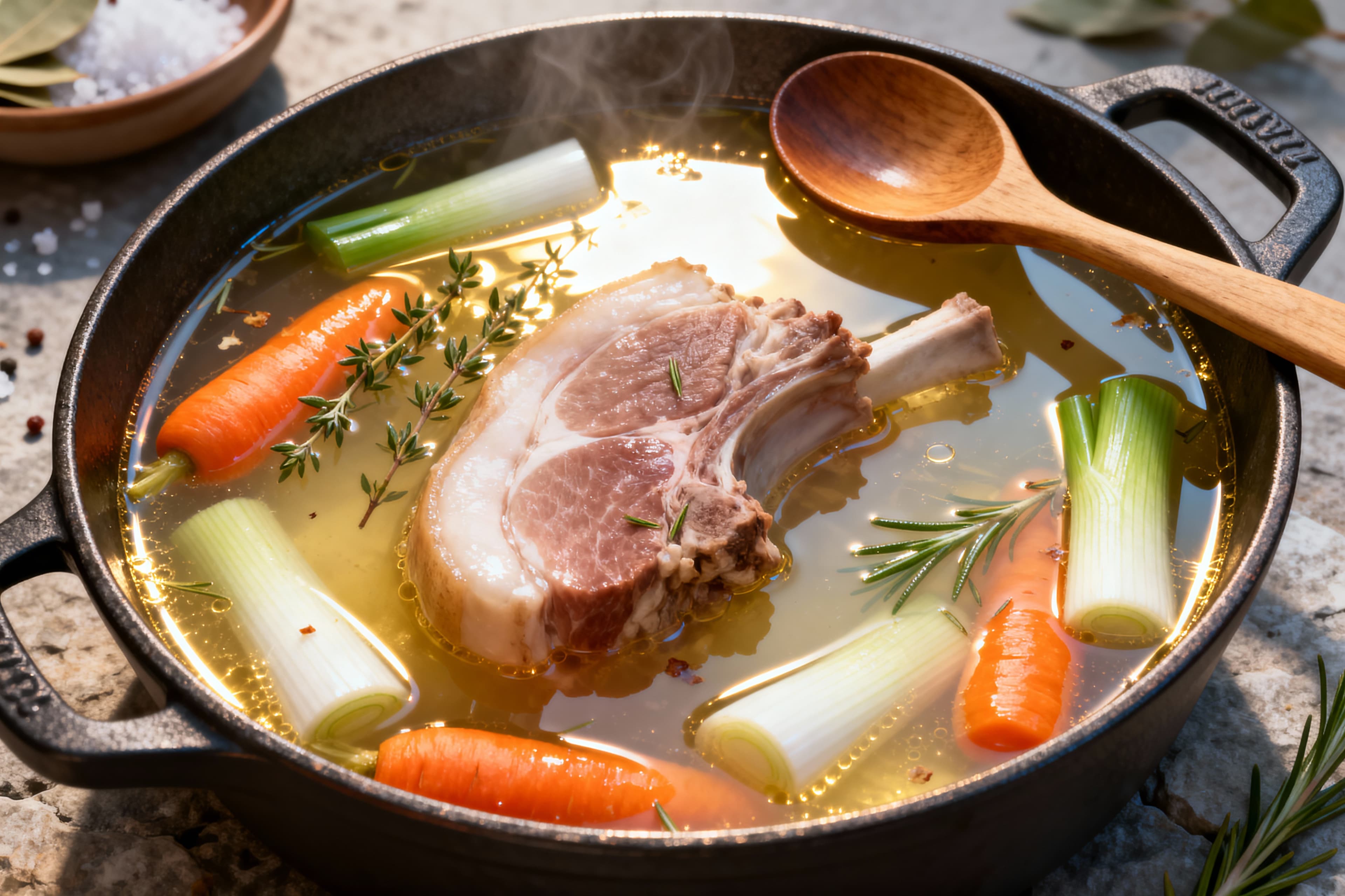 Bouillon de Gencive de Porc - Bouillon Gastronomique Délicat