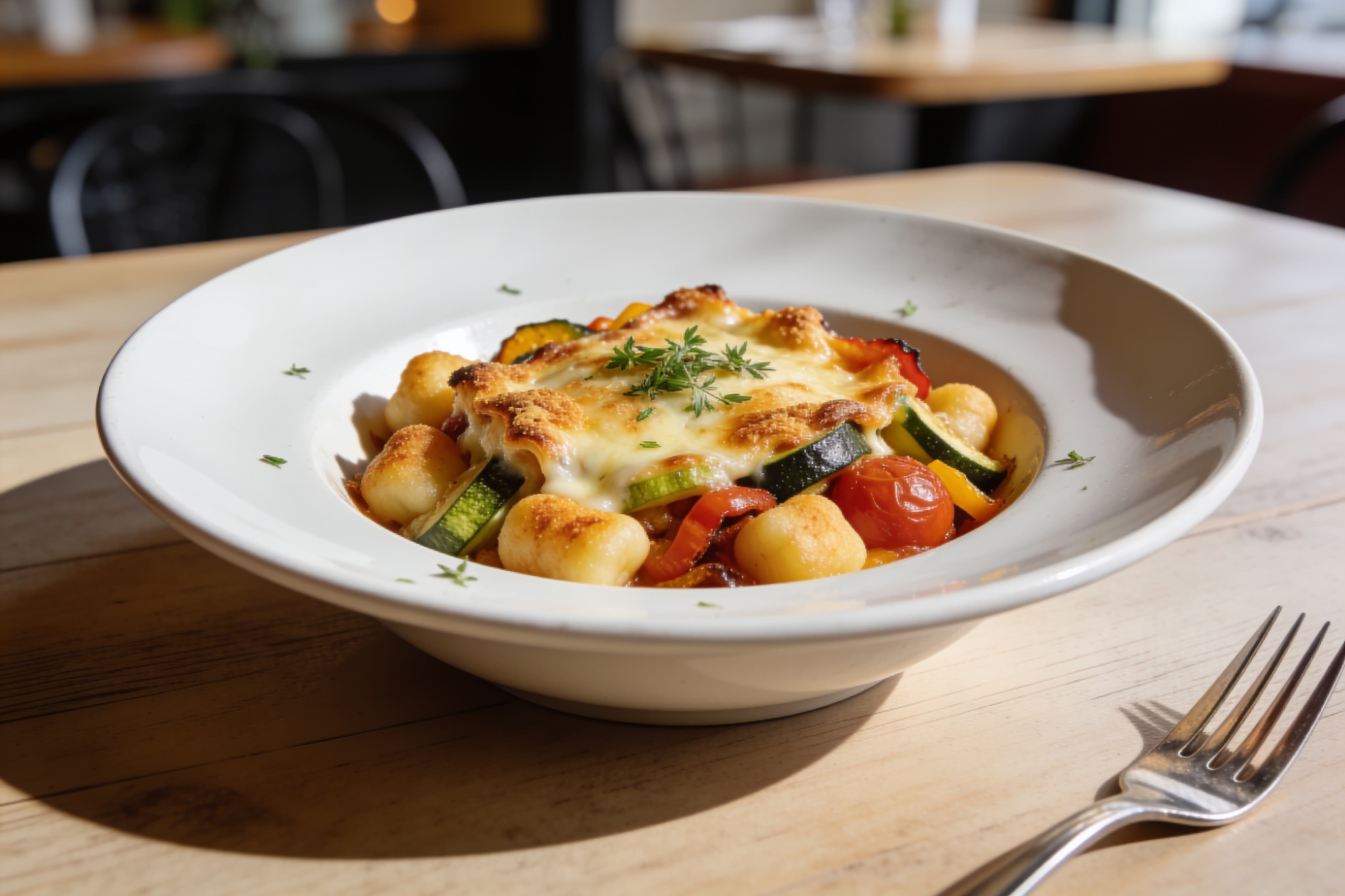 Gratin de gnocchis aux légumes du soleil