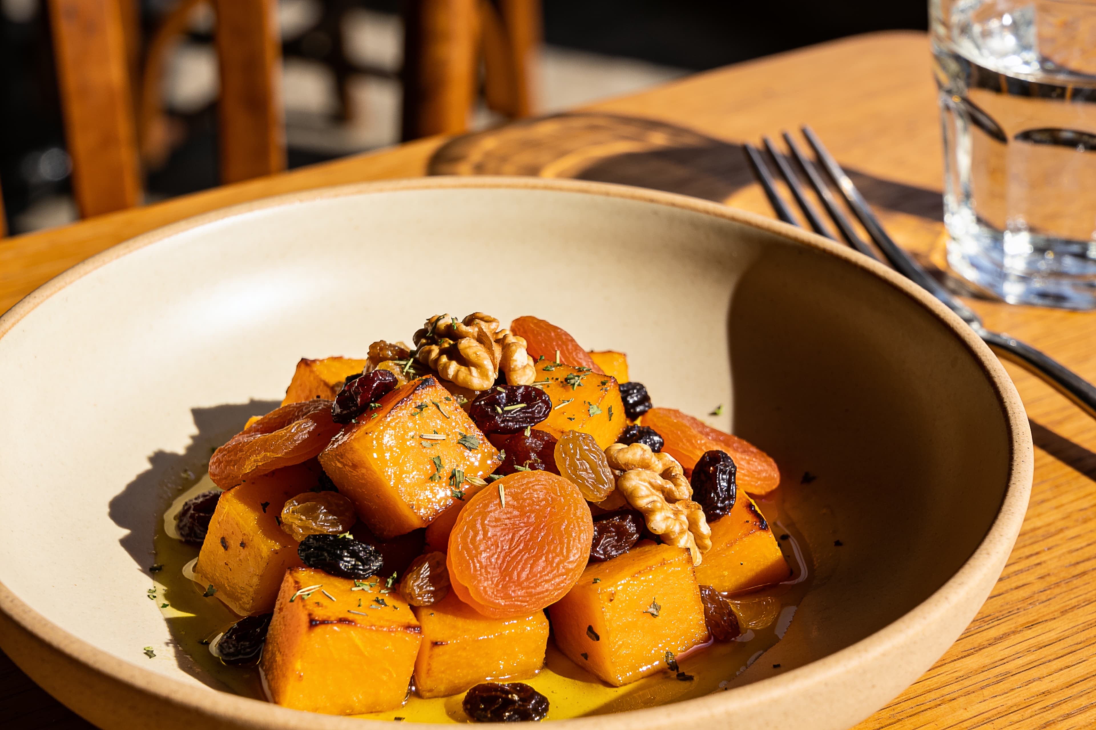 Poêlée automnale de potimarron et fruits secs