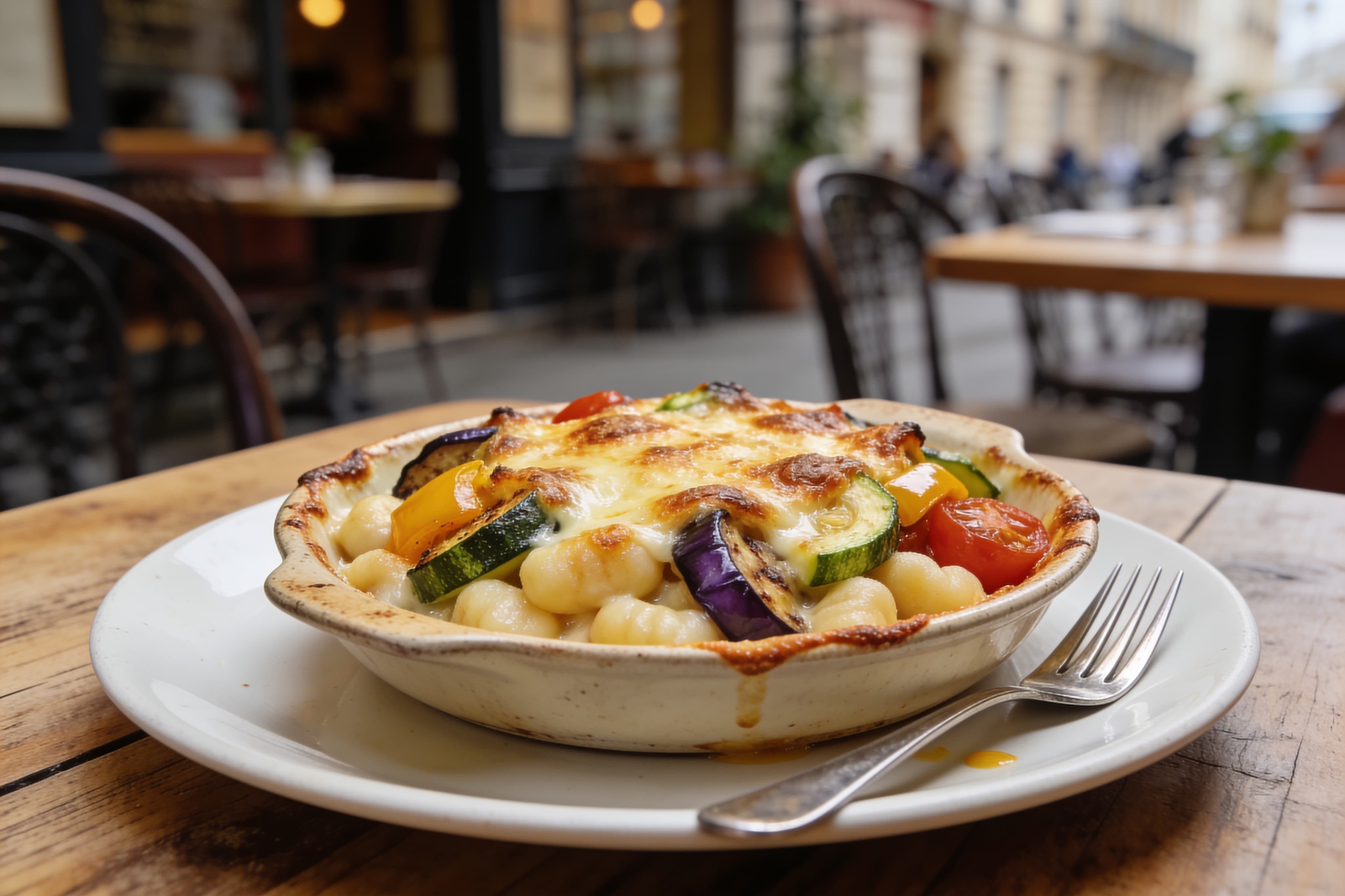 Gratin de gnocchis aux légumes du soleil