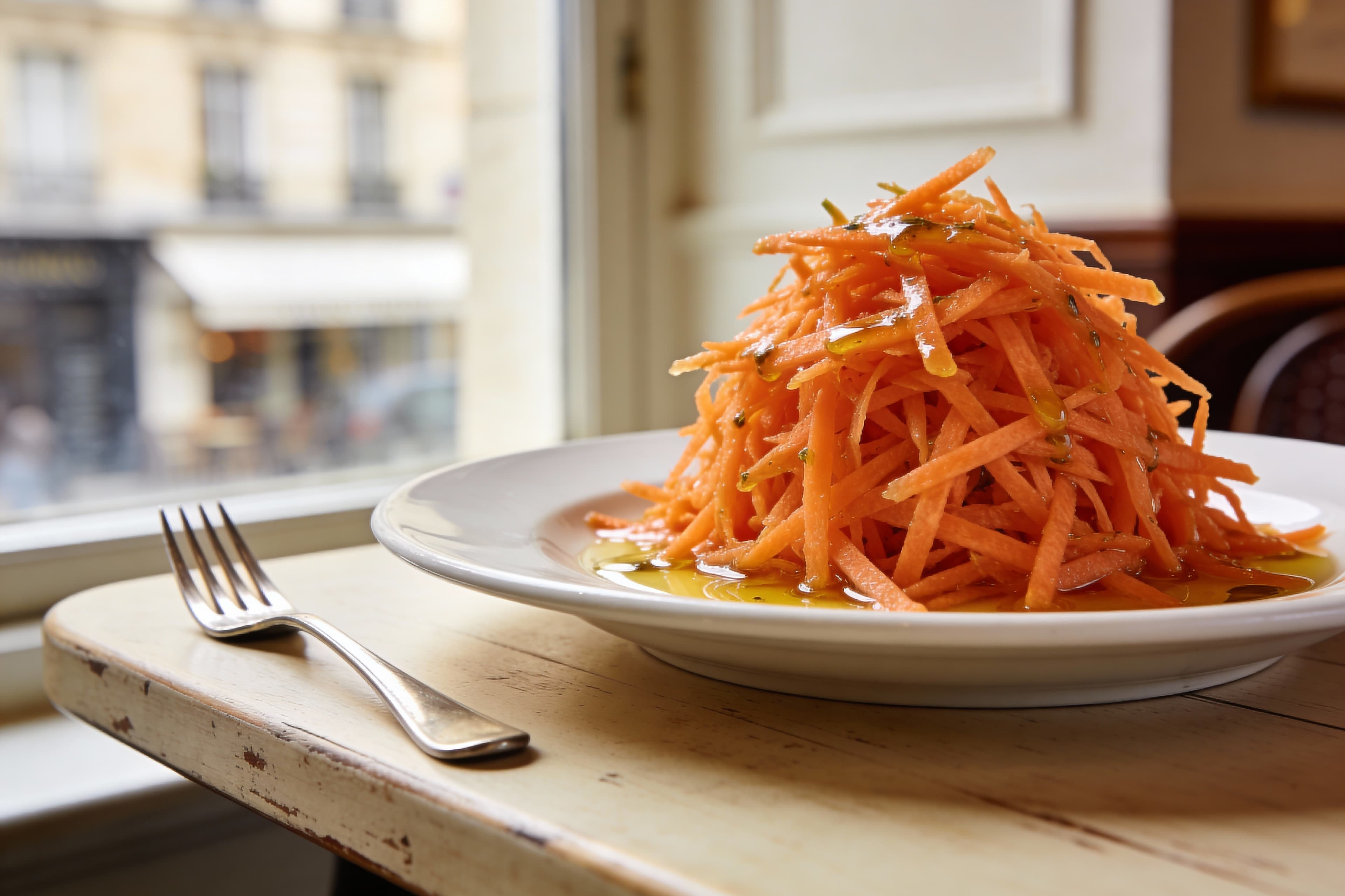 Carottes Râpées à la Vinaigrette Classique