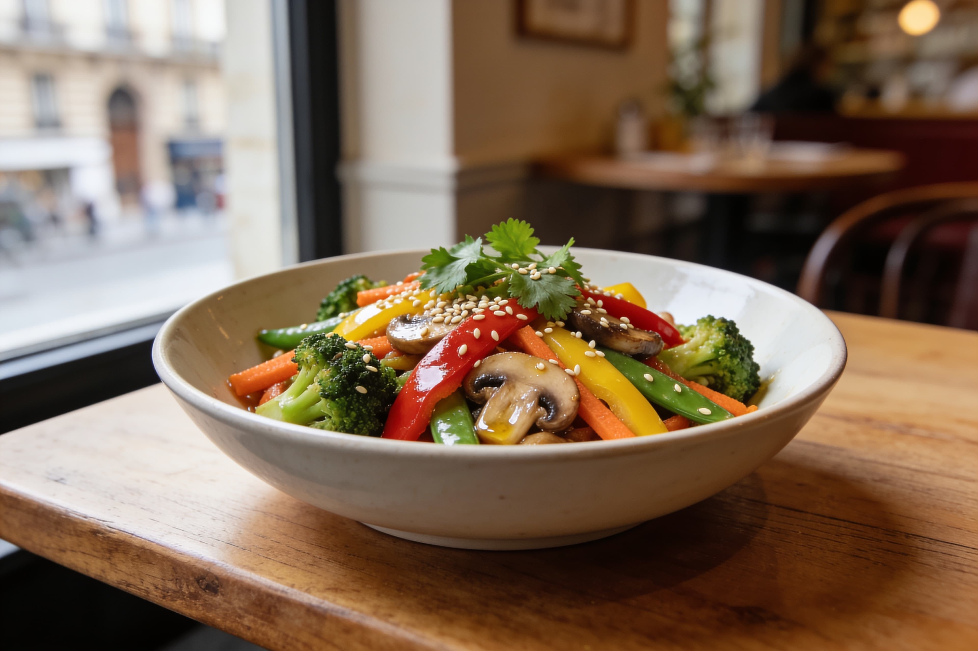 Sauté express de légumes colorés