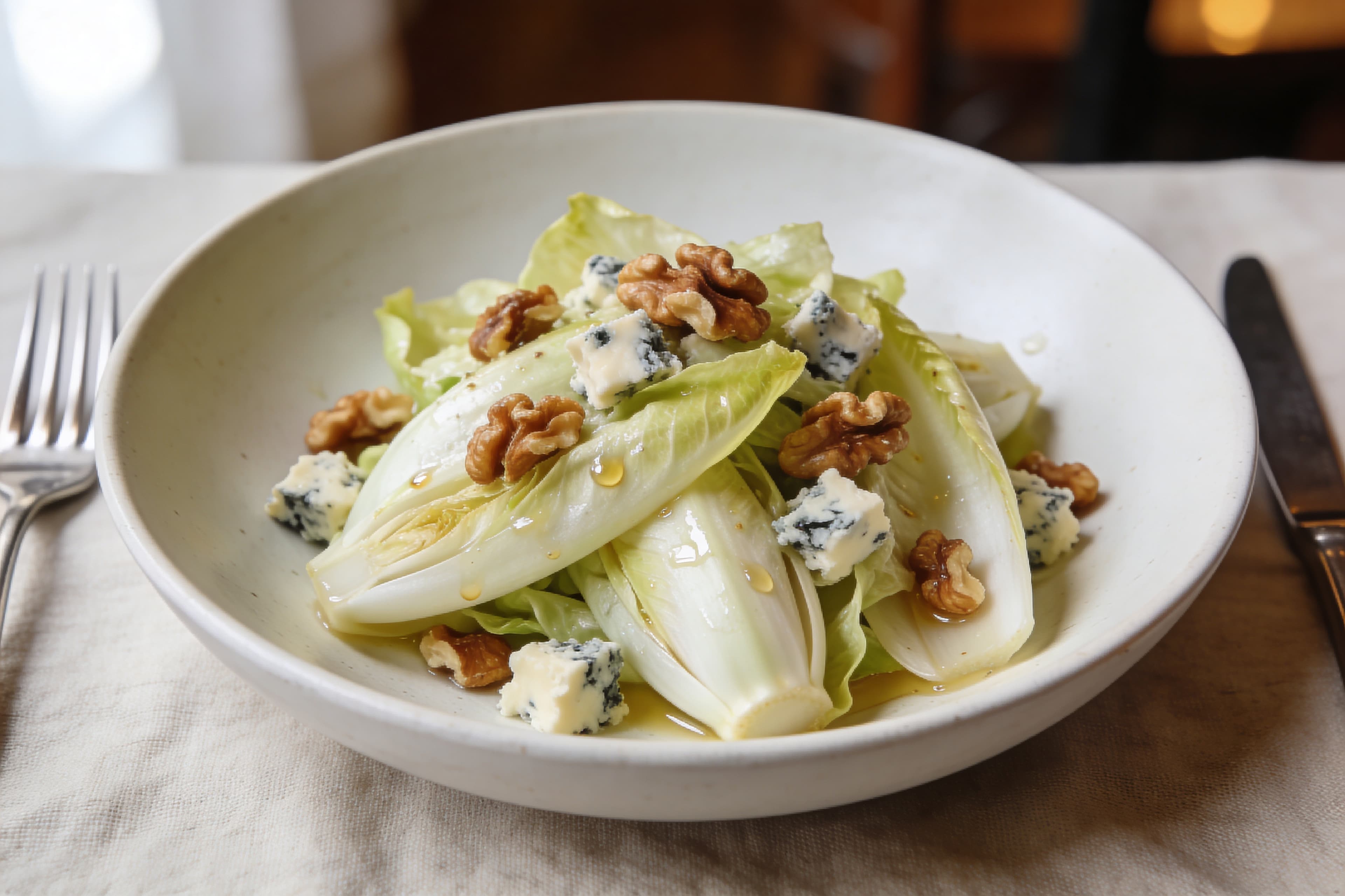 Salade d'Endives aux Noix et Bleu de Bresse