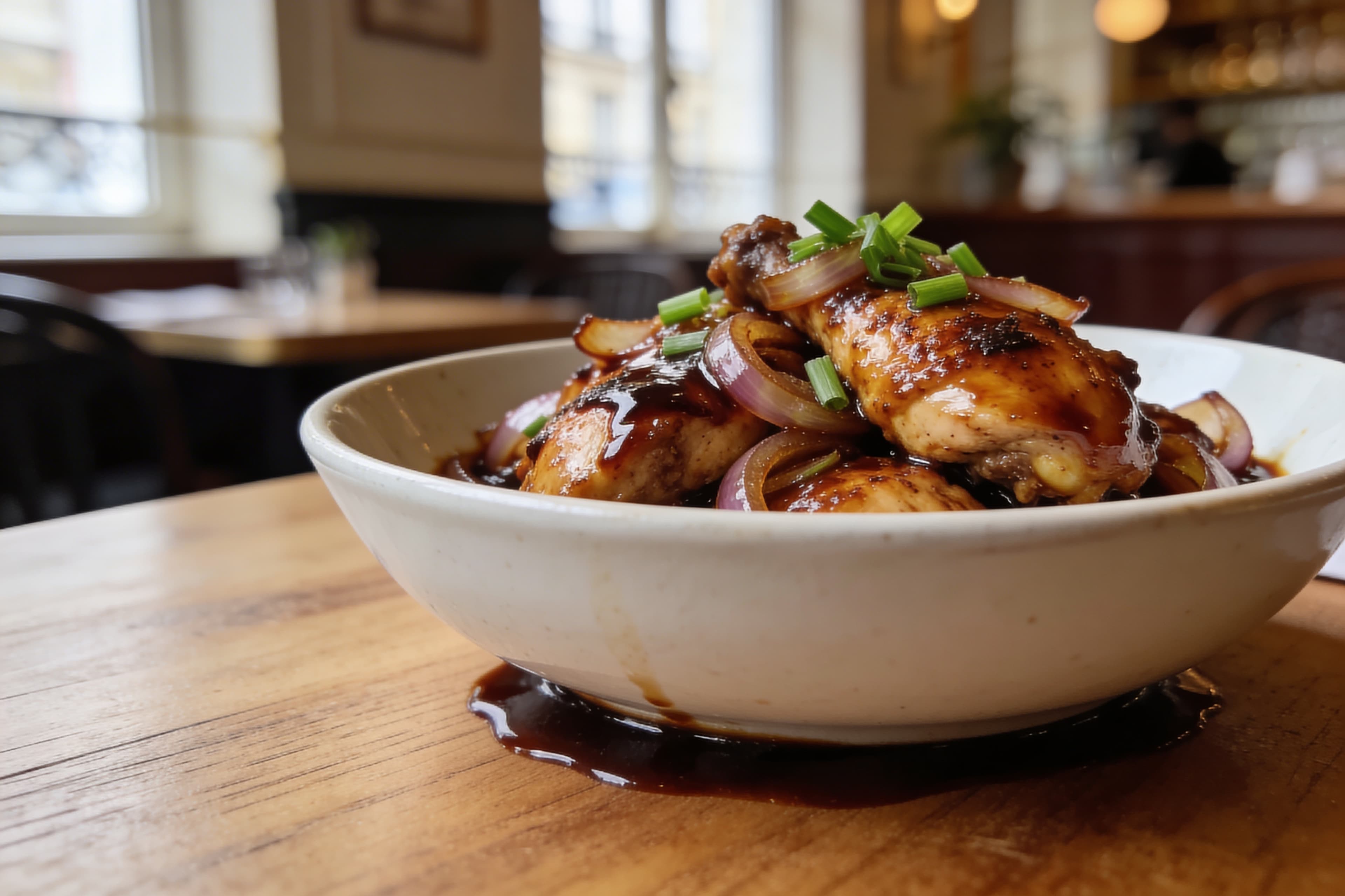 Poulet Sauté à l'Oignon et Sauce Soja