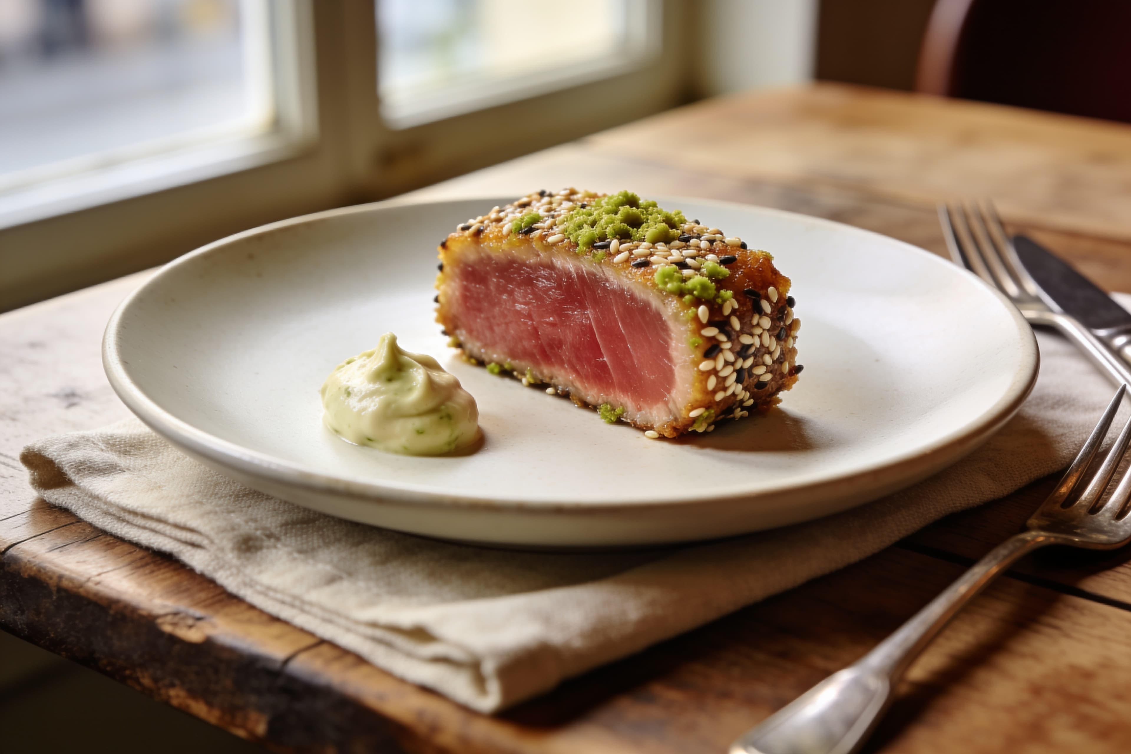Thon Snacké Croûte de Sésame et Wasabi