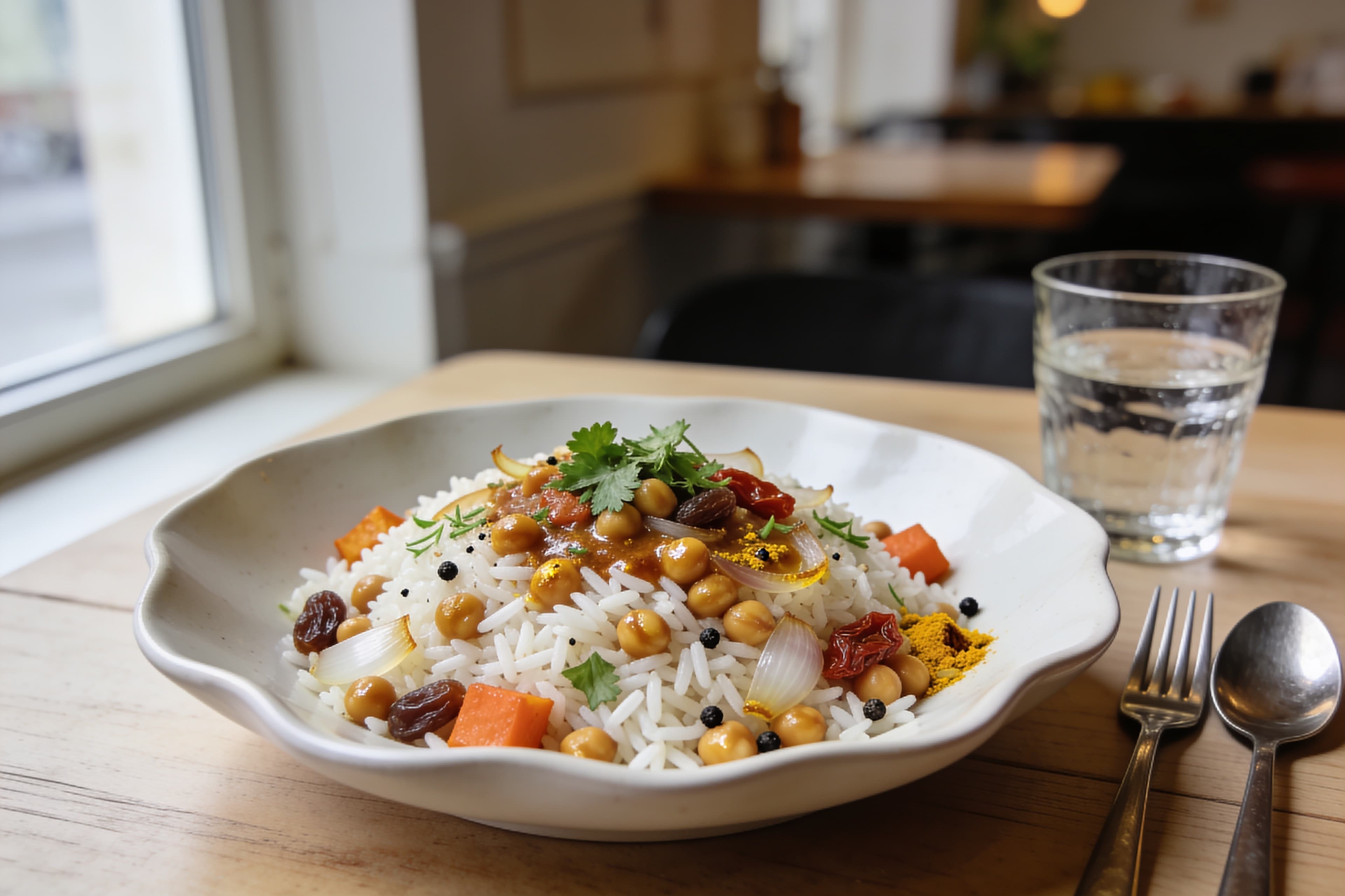 Riz aux Pois Chiches - Pilaf Méditerranéen