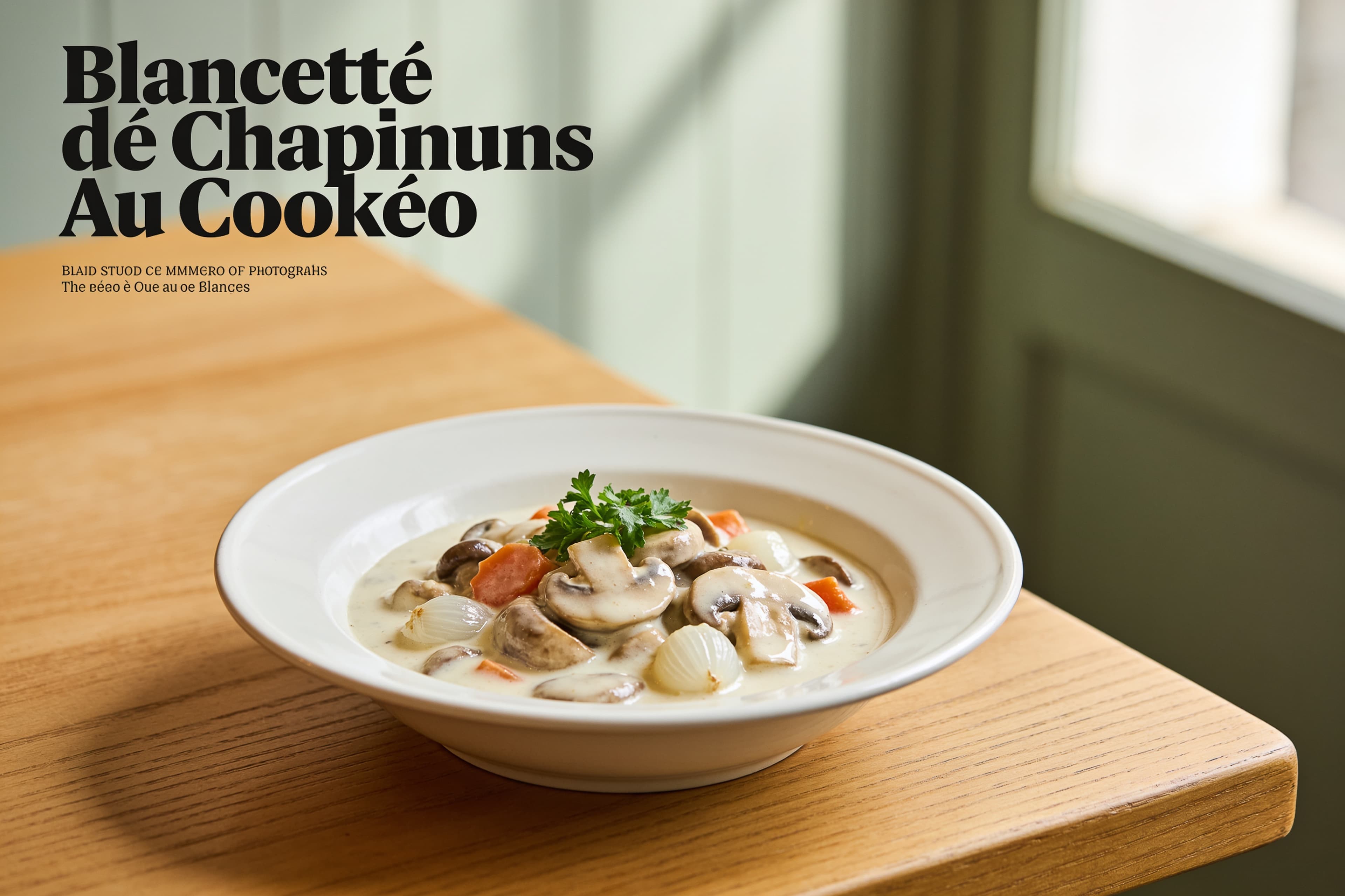 Blanquette de Champignons au Cookeo