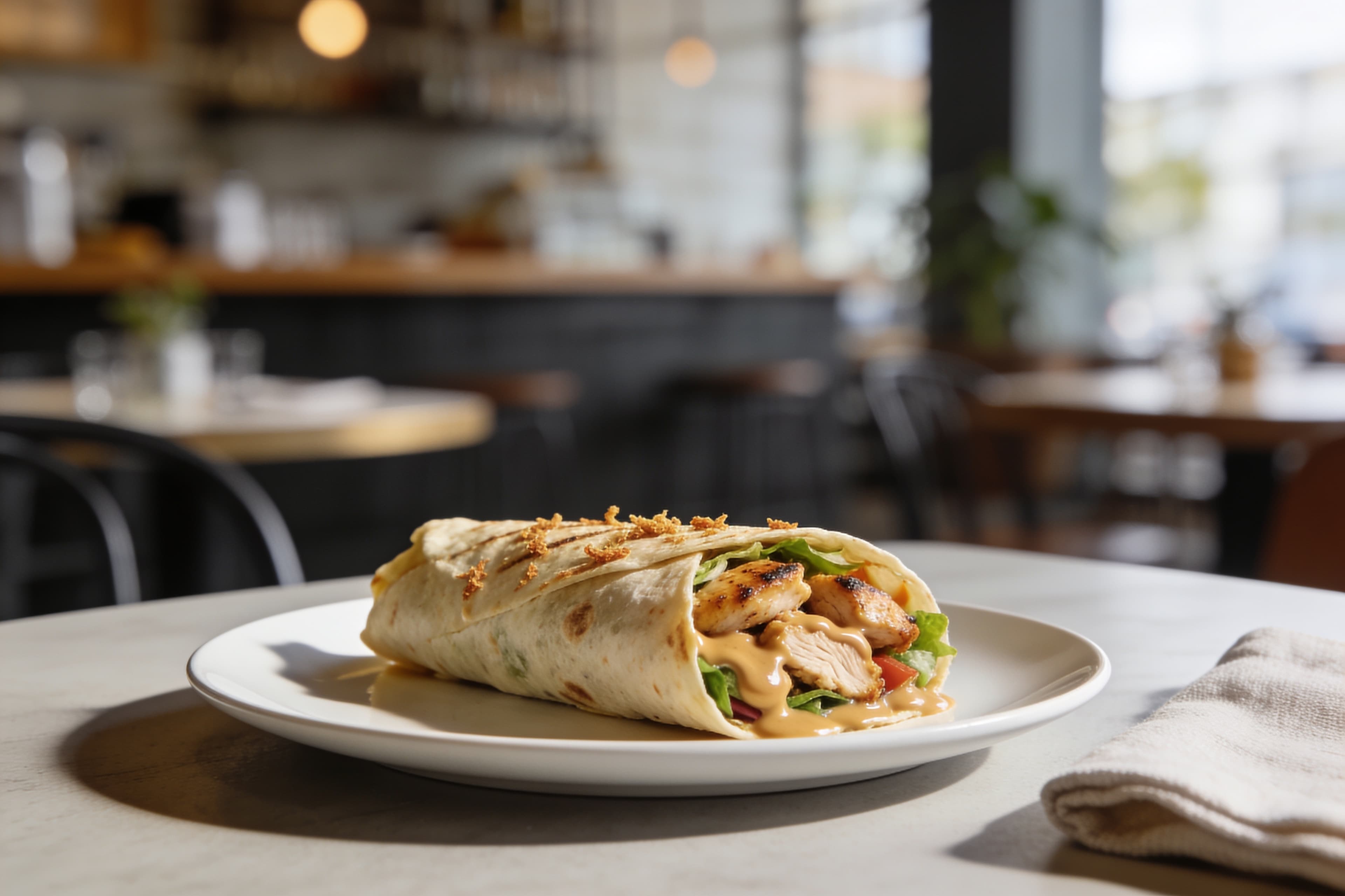 Wraps Poulet Cacahuète Express