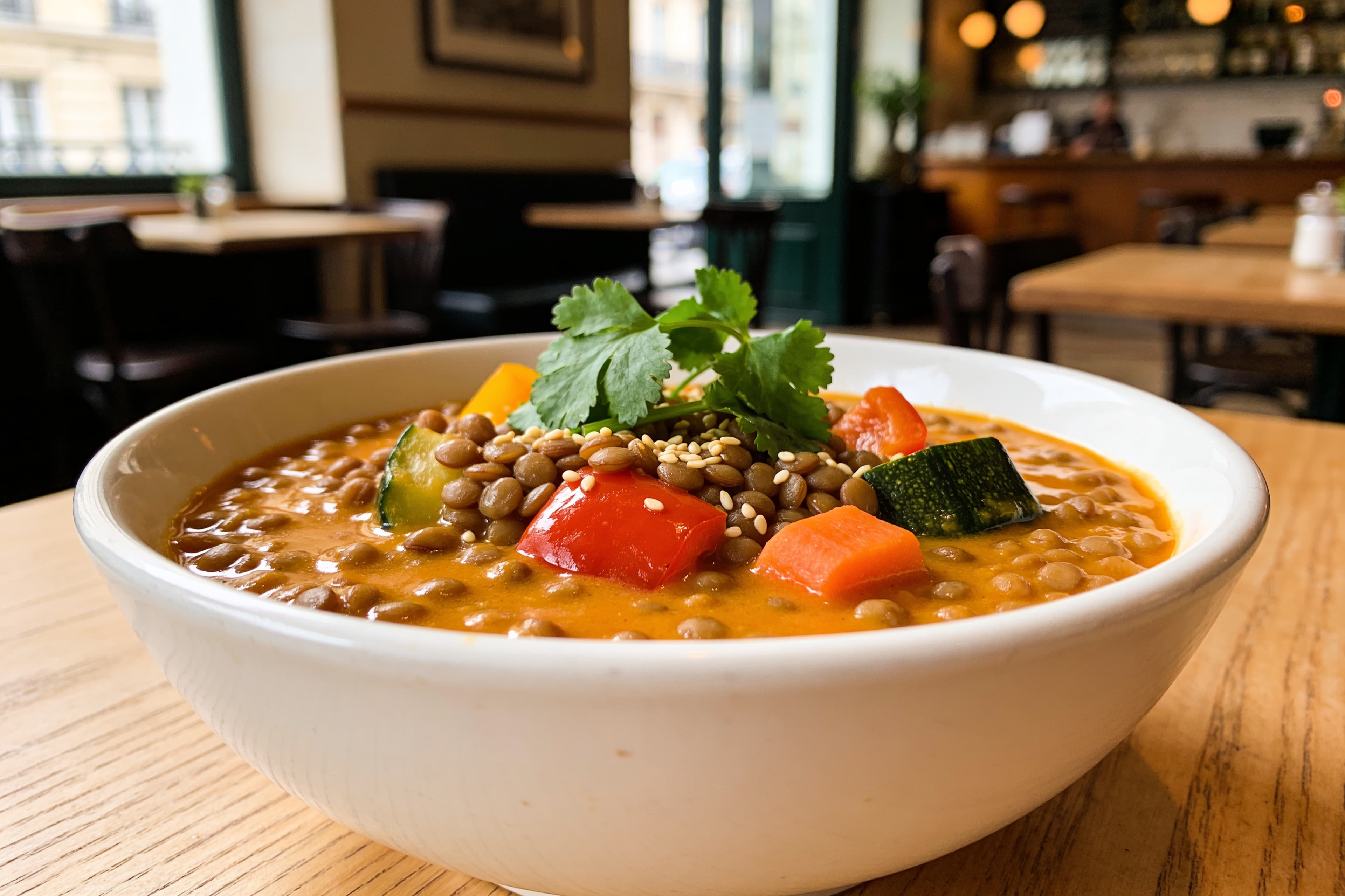 Curry Express de Lentilles et Légumes Croquants