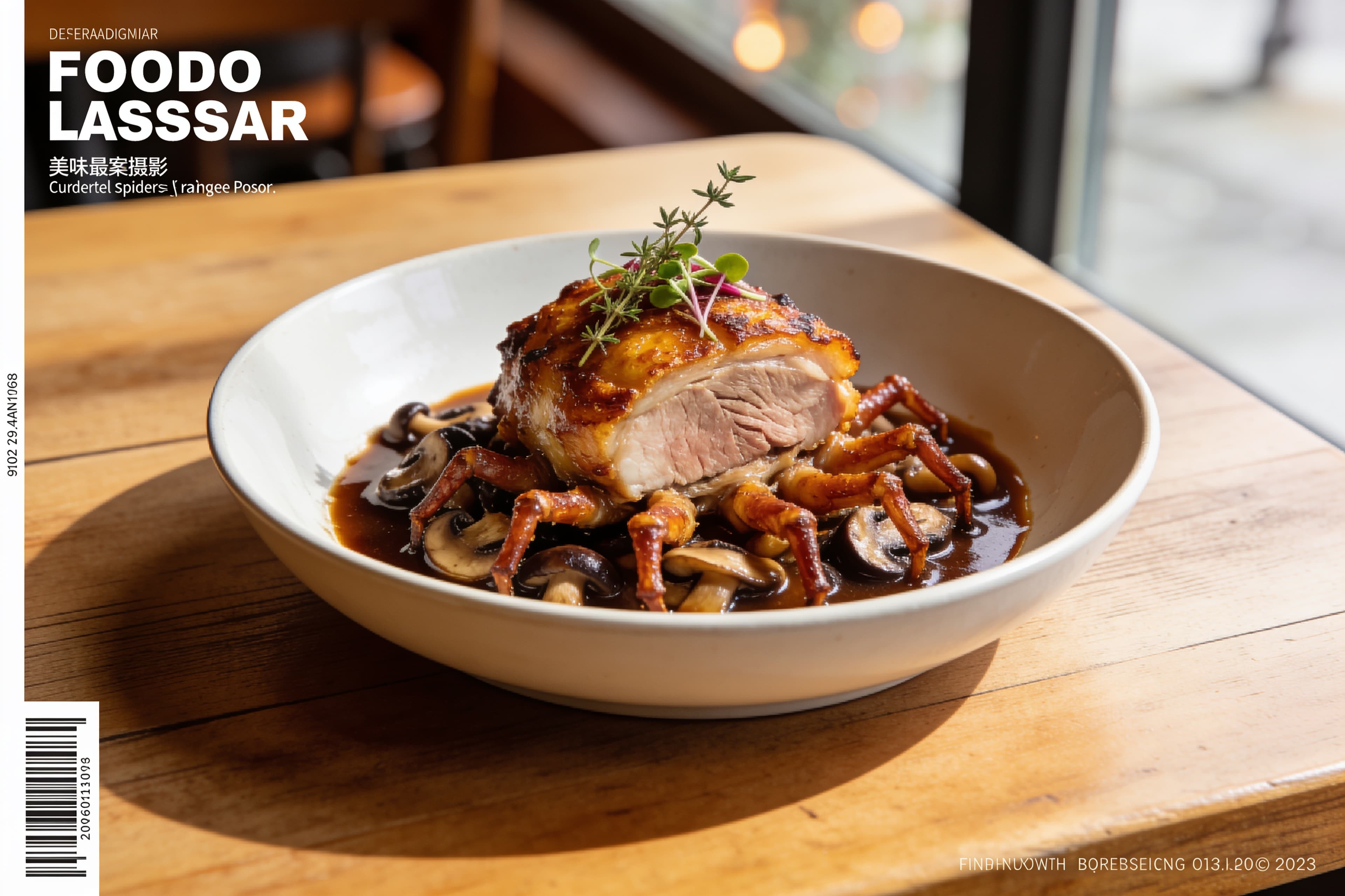 Araignée de Porc Rôtie, Sauce aux Champignons Sauvages