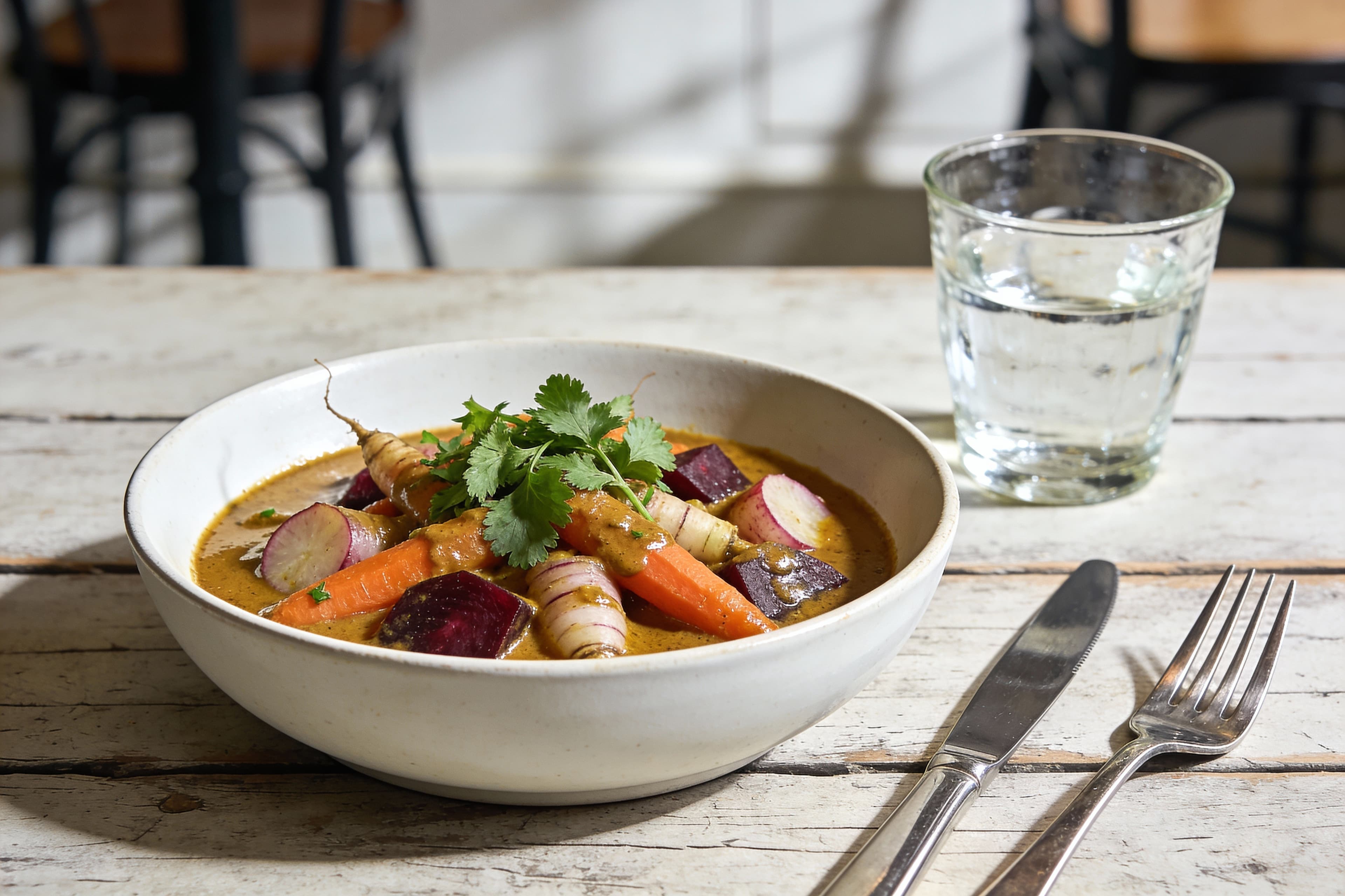 Curry rapide de légumes racines
