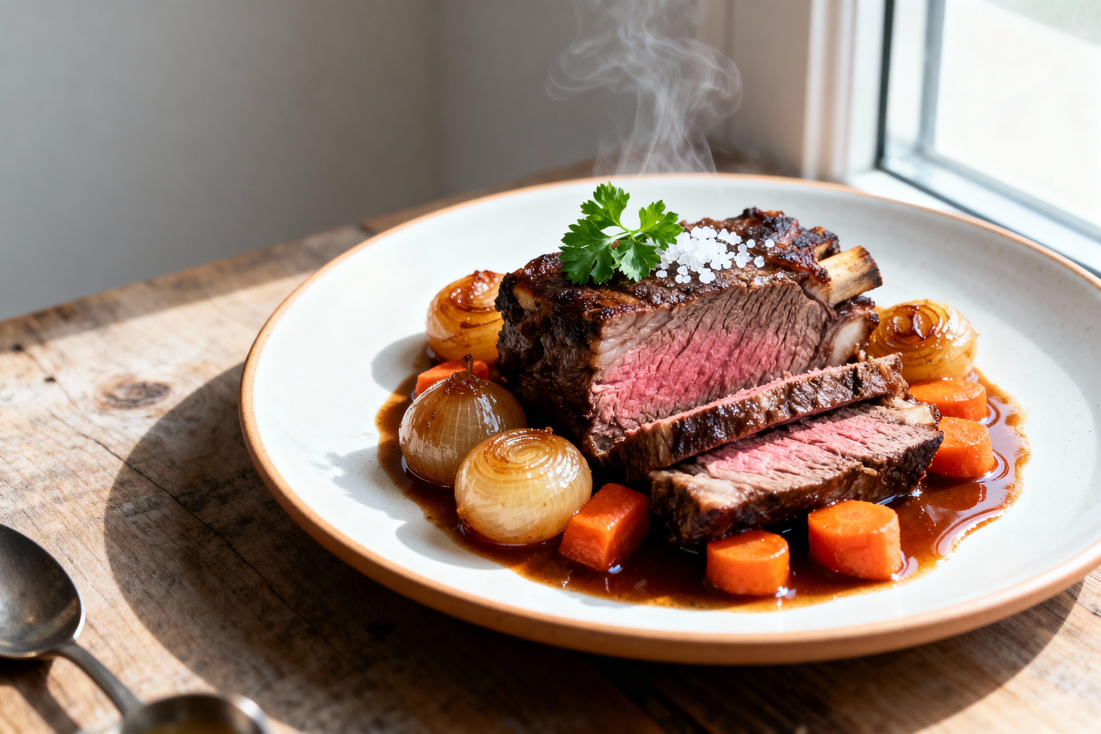 Paléron de Bœuf Braisé aux Carottes et Petits Oignons