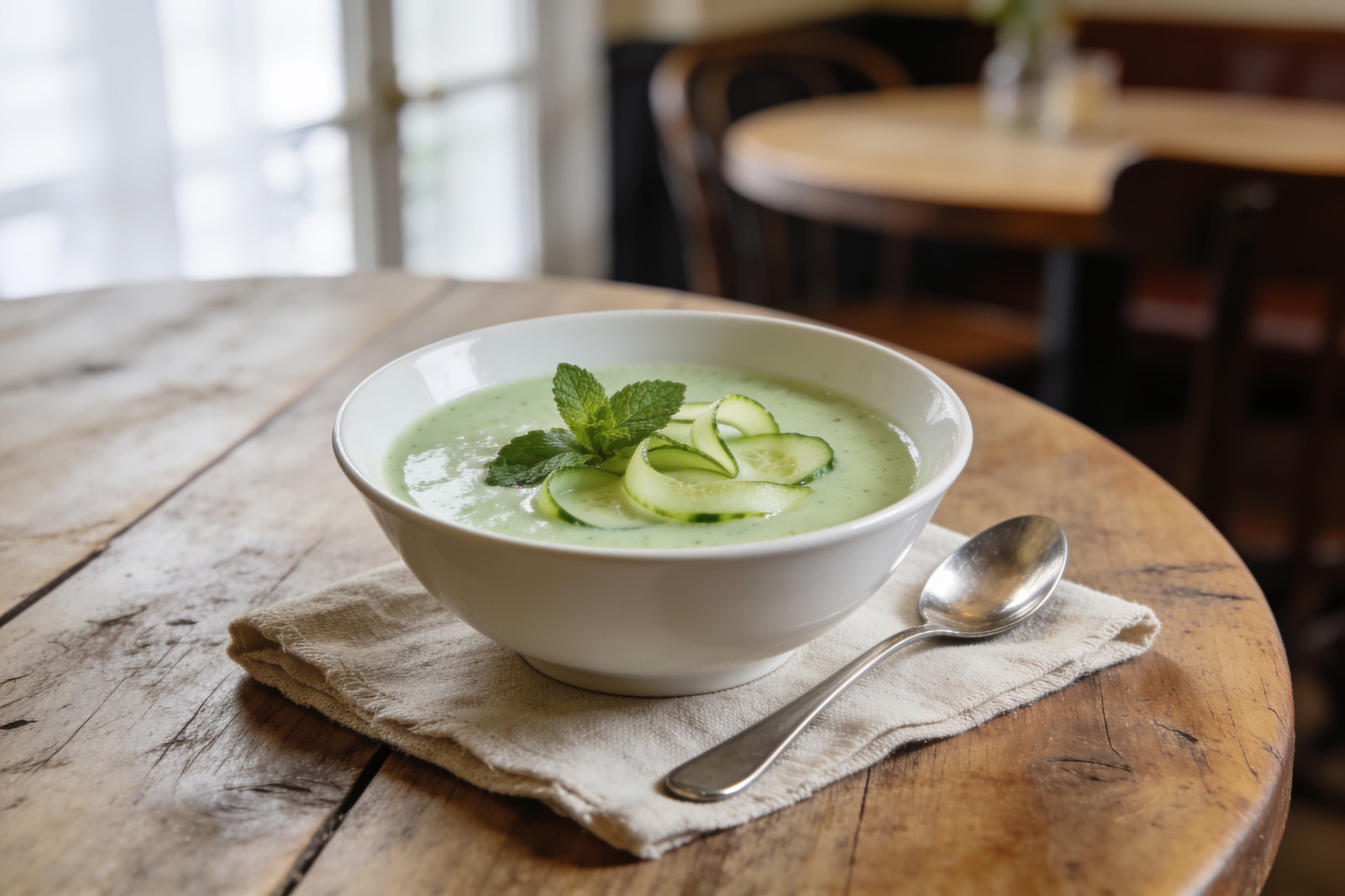 Soupe Froide Concombre Menthe au Thermomix