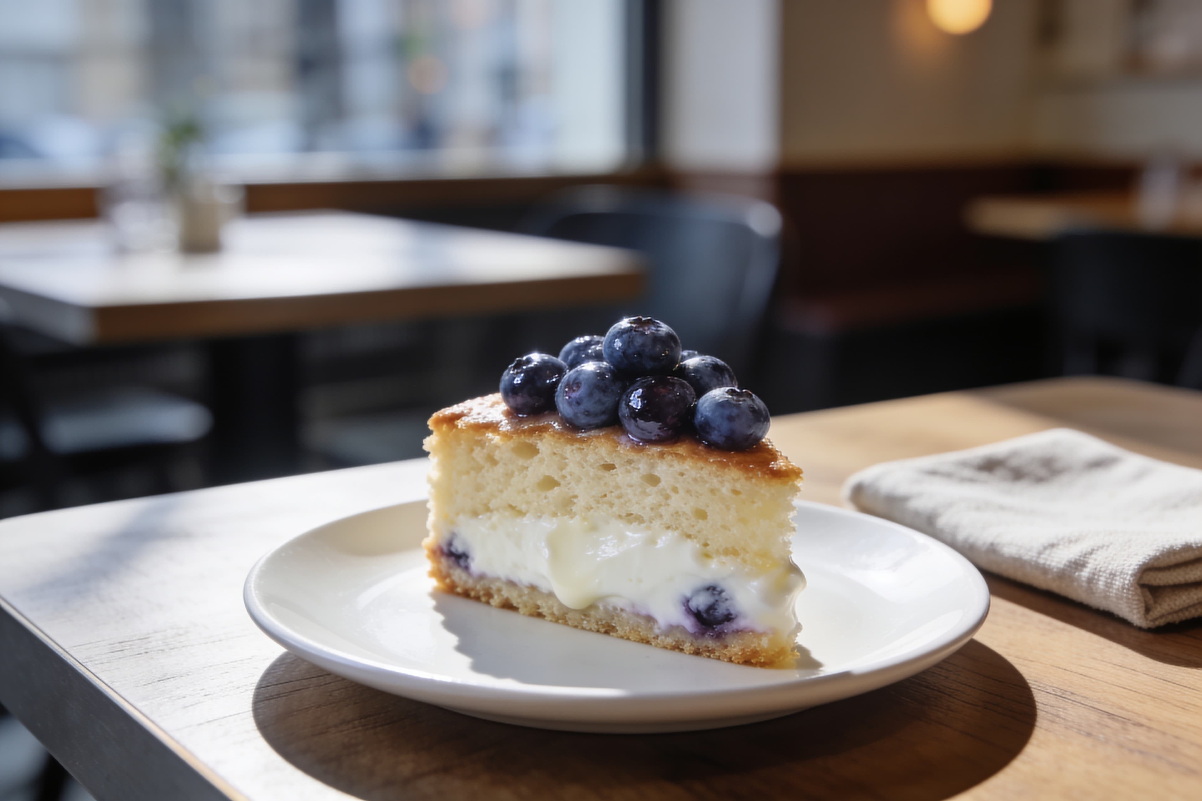Gâteau Fromage Blanc et Myrtilles à l'Air Fryer