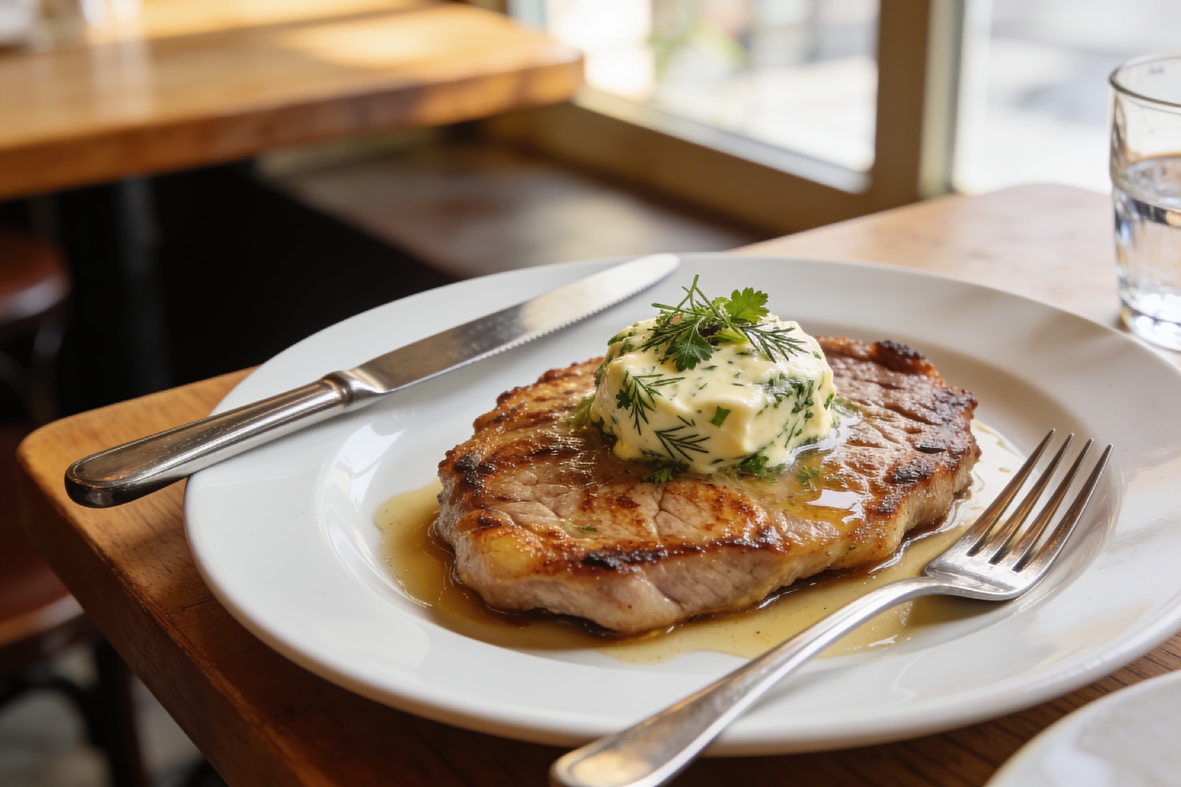 Escalope de Veau Pommade aux Herbes