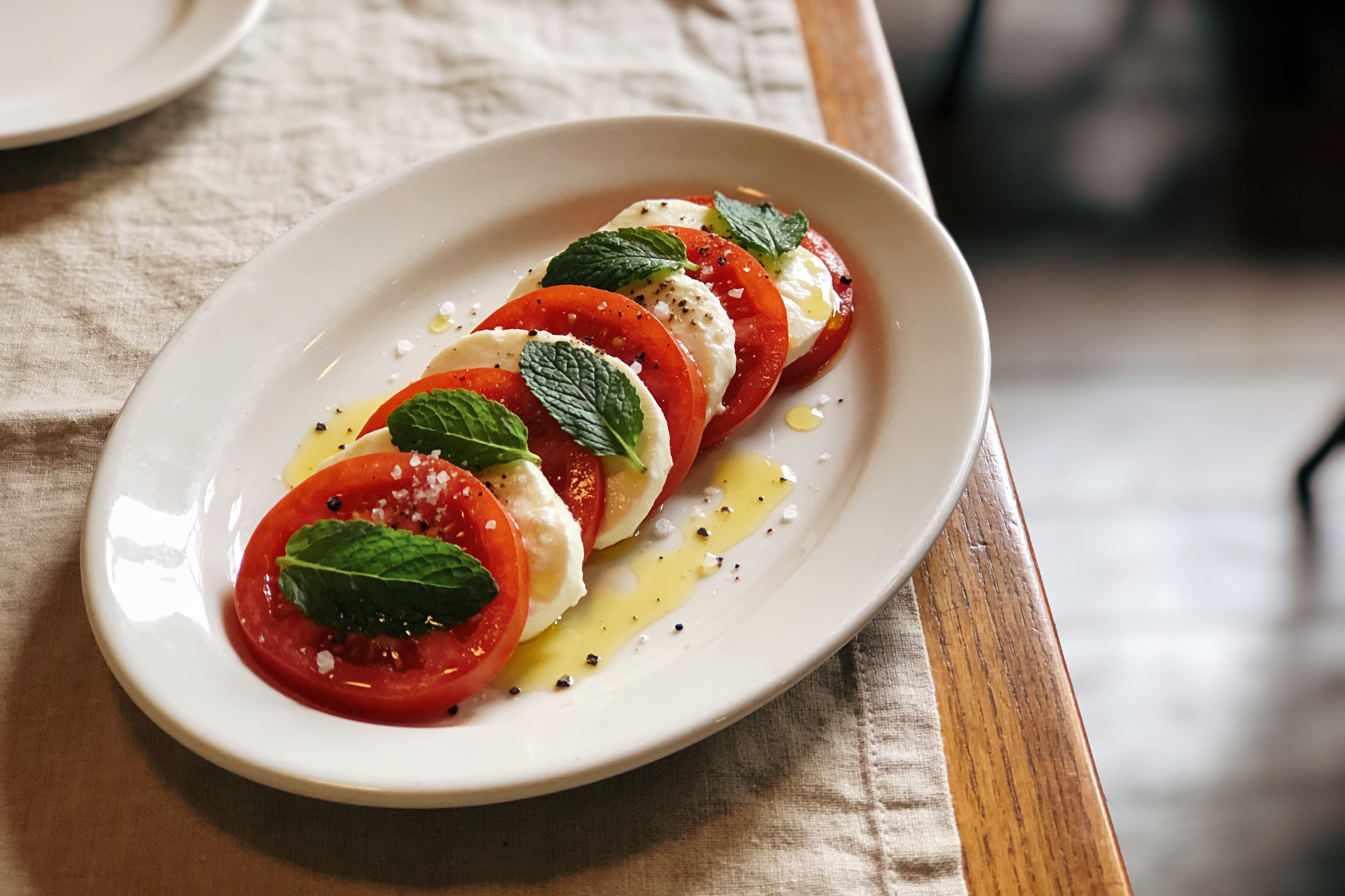 Salade Estivale Tomate Mozzarella Menthe Fraîche