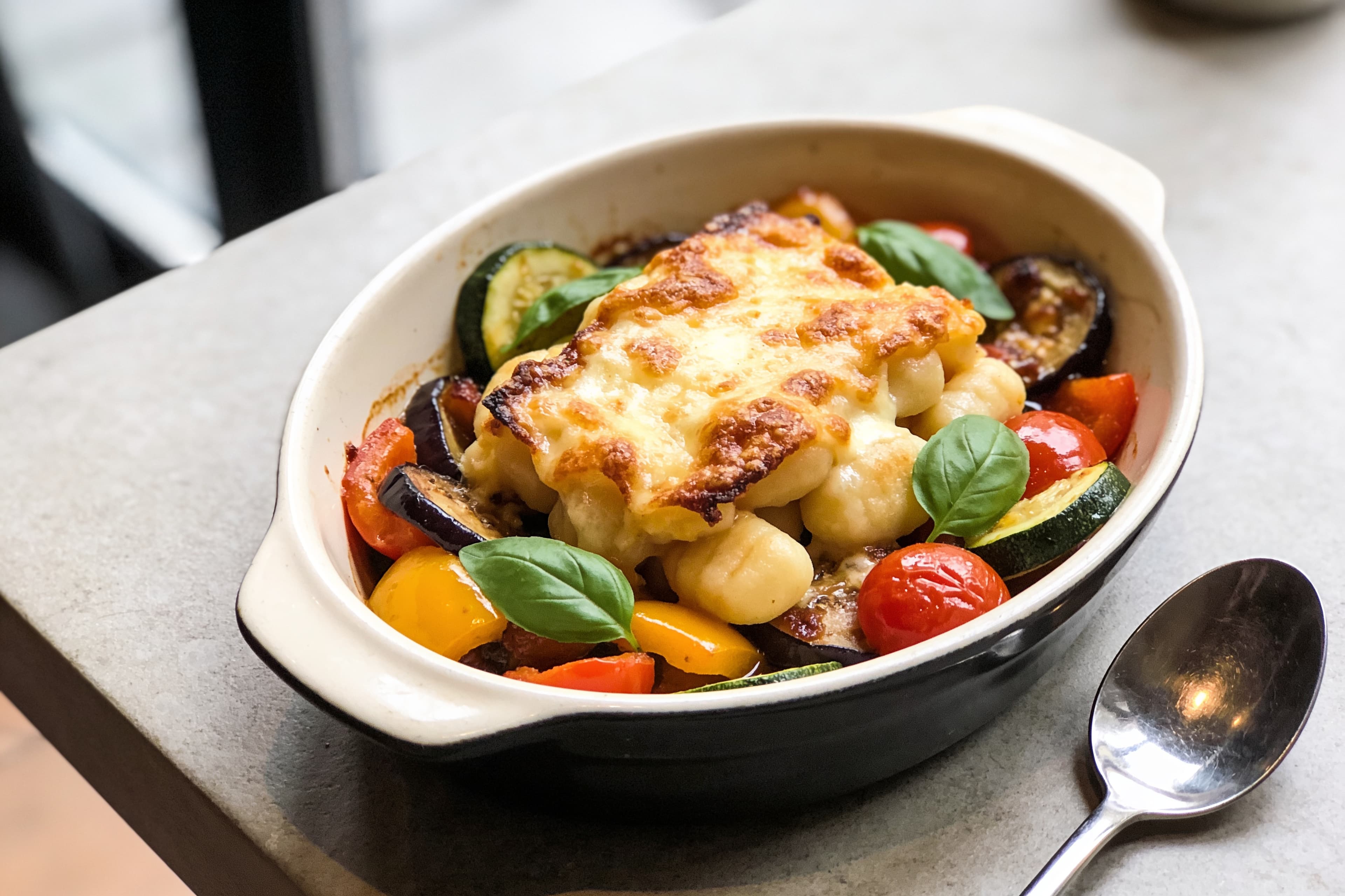 Gratin de gnocchis aux légumes du soleil