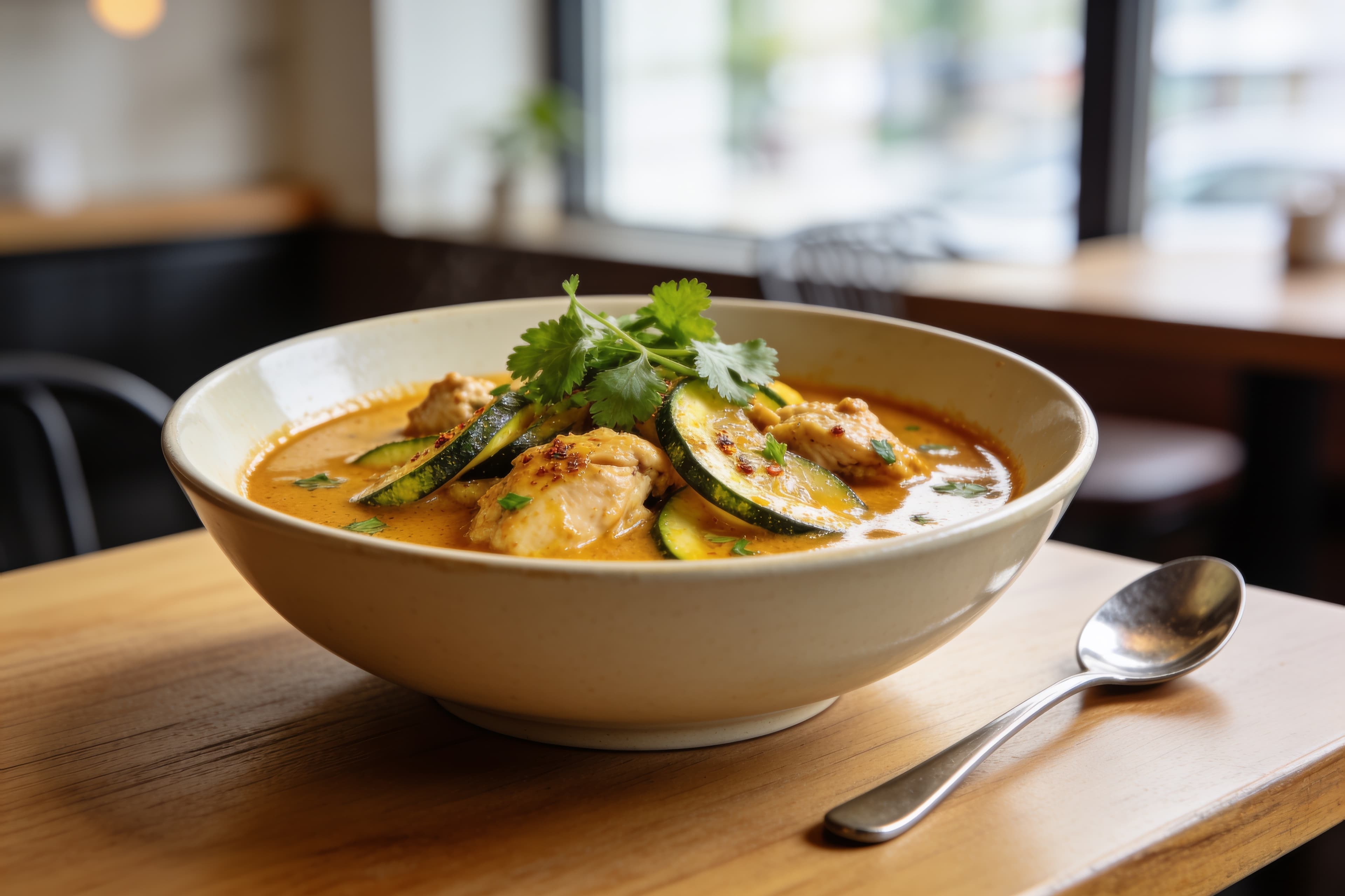 Poulet au Curry et Courgettes