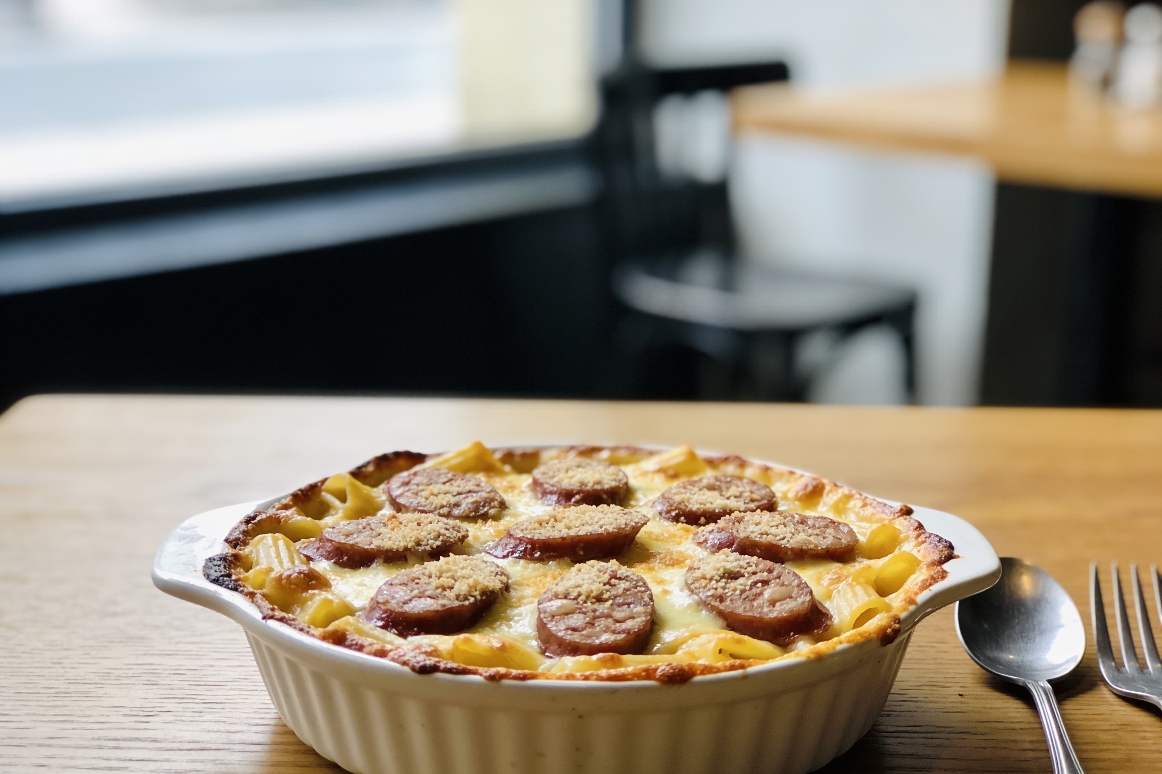 Gratin de Pâtes à la Mozzarella et Andouillettes