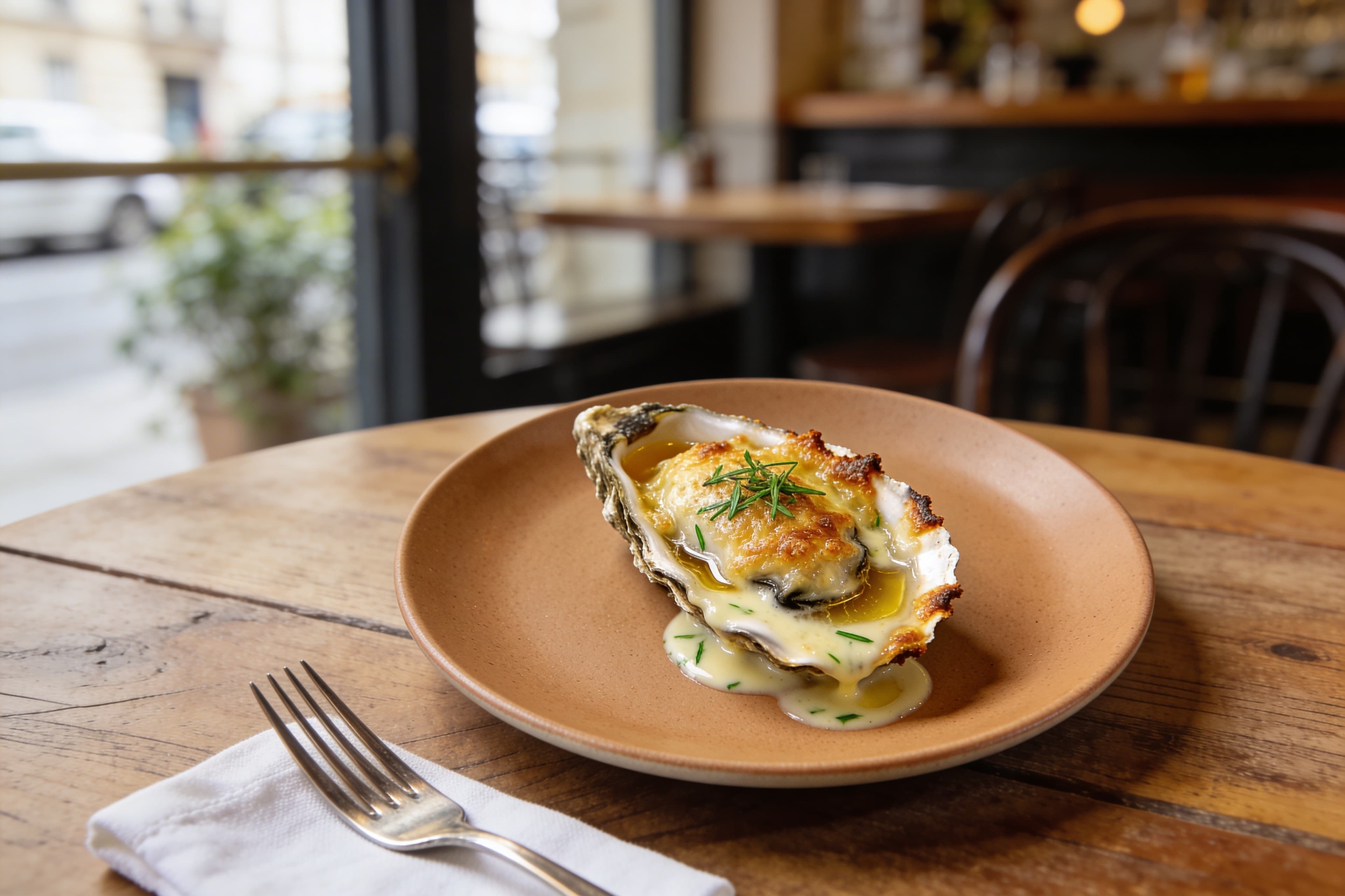 Huîtres Gratinées à la Bière Blonde et Sabayon à l'Estragon