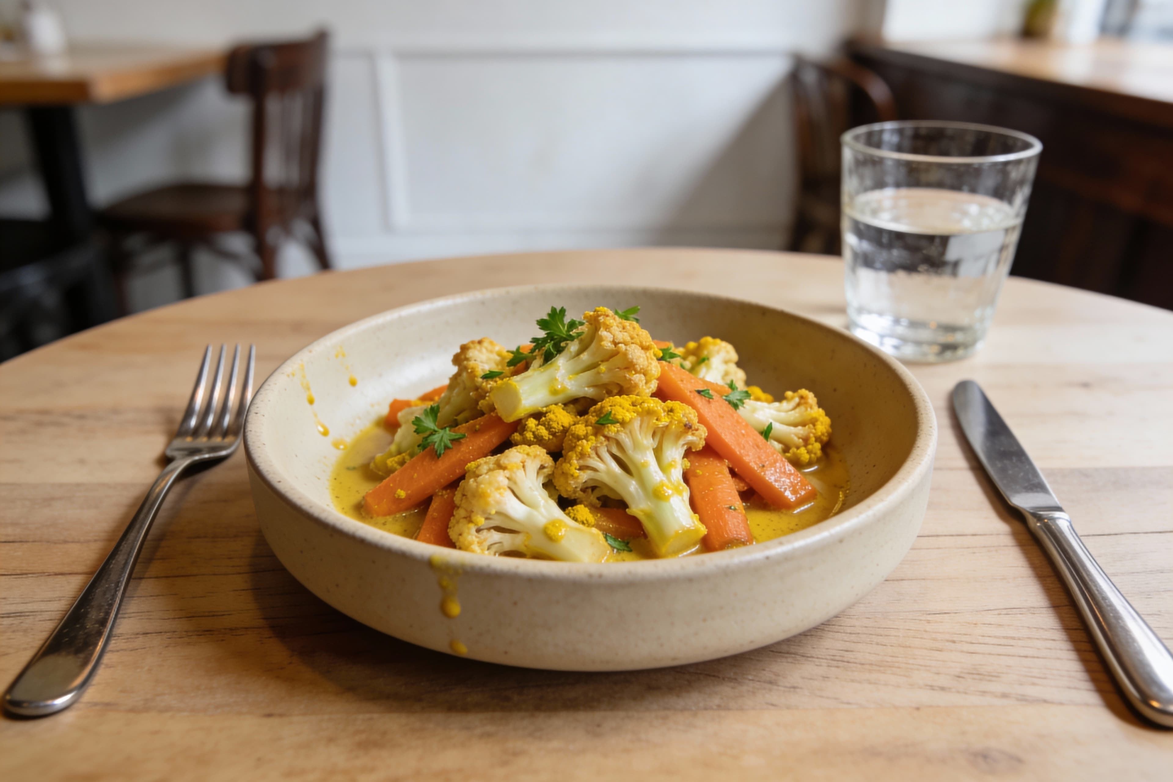 Poêlée de Chou-Fleur et Carottes au Curcuma